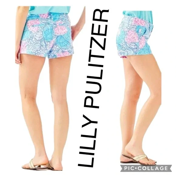 LILLY PULITZER "WALSH"
BLUE SHELL TO RAISE HAVEN
SHORTS SIZE- 00 - Picture 1 of 15